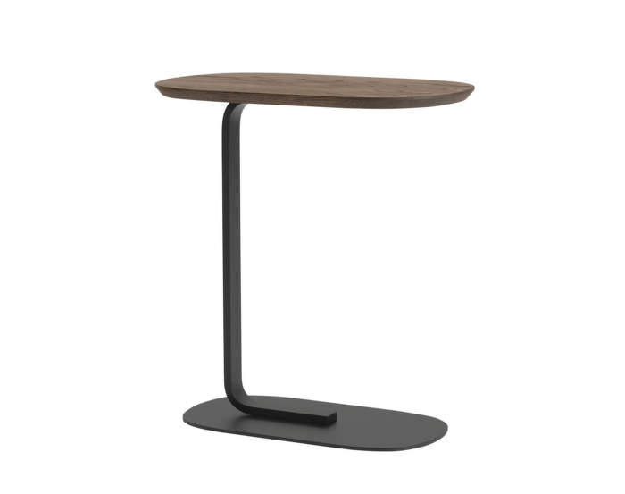 Relate Side Table 60,5 cm, solid smoked oak / black