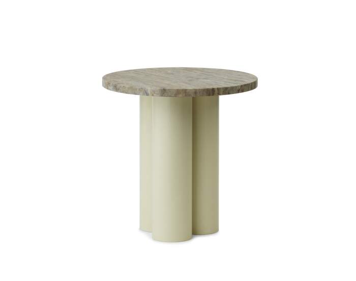 stolek-Dit Table, light green travertine silver
