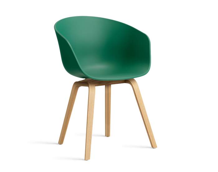 zidle-AAC 22 Chair Oak, teal green