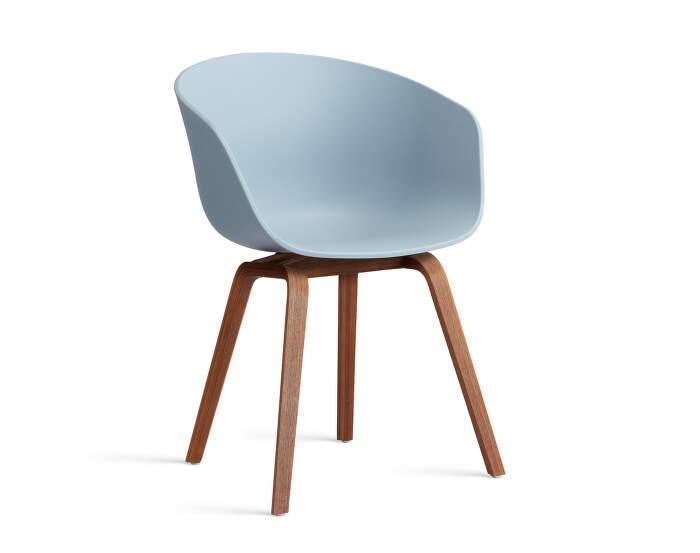 zidle-AAC 22 Chair Walnut, slate blue