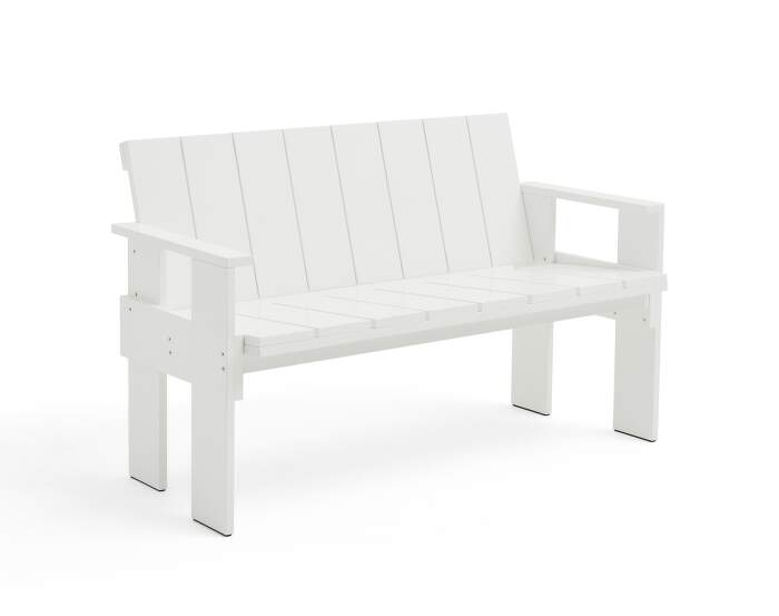 lavice-Crate Dining Bench, white