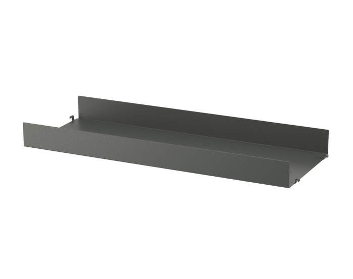 Police String Metal Shelf High Edge 78 x 30, dark grey