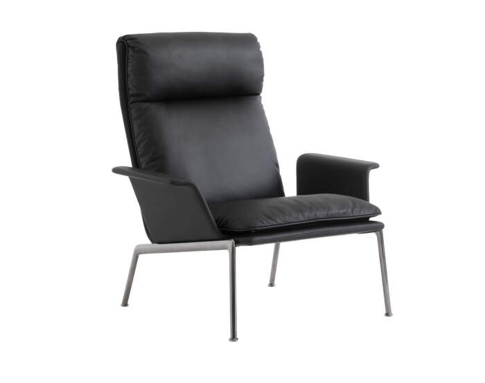 Křeslo Muno LN17 High Back w. Arms, black/dark chrome