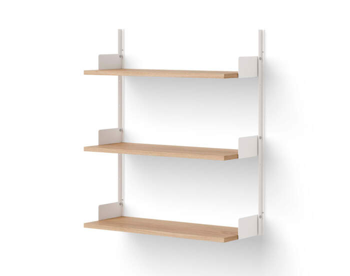Policová sestava Wall Shelf 900, oak/white