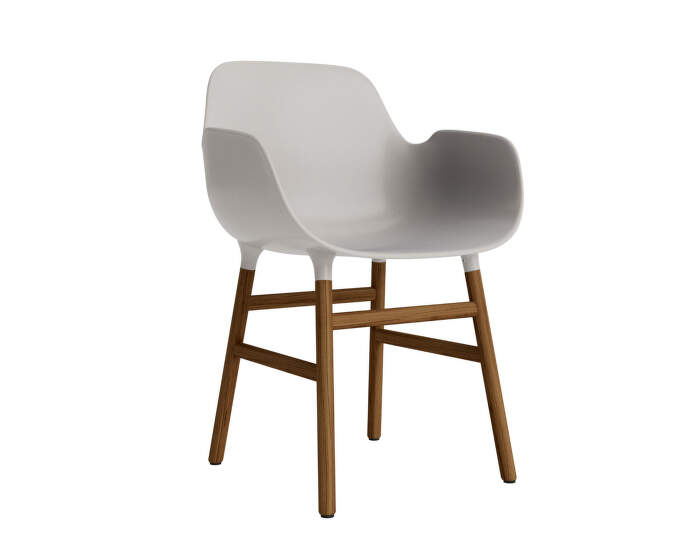 Židle Form s područkami, warm grey/walnut