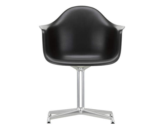 Židle Eames DAL, deep black/polished aluminium