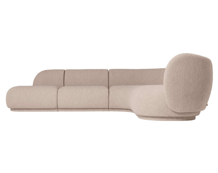 Rohová modulová sedací souprava Rico Soft Bouclé, natural