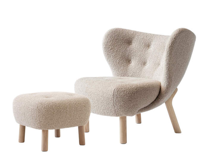 Křeslo Little Petra VB1 a pouf ATD1, oak/Karakorum 003