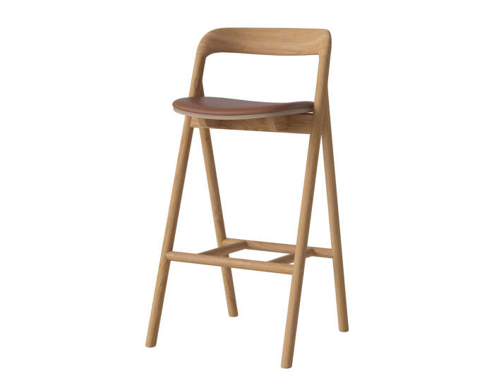 Barová stolička Fenri 65 cm Oiled Oak, cognac