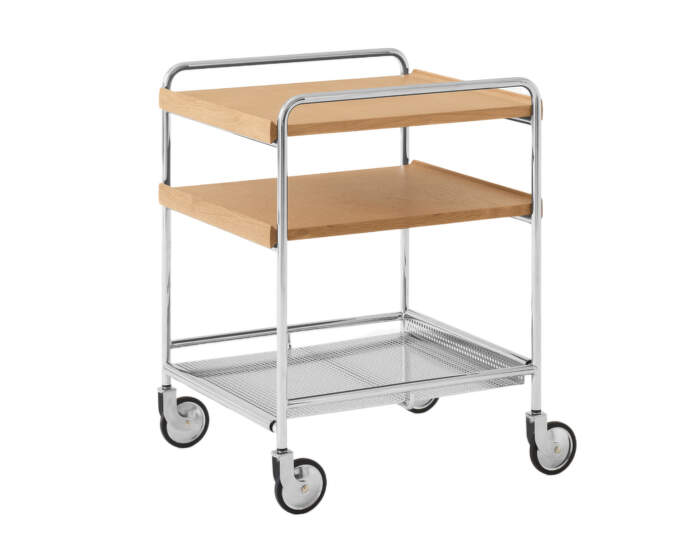 Servírovací vozík Alima NDS2, chrome / oak