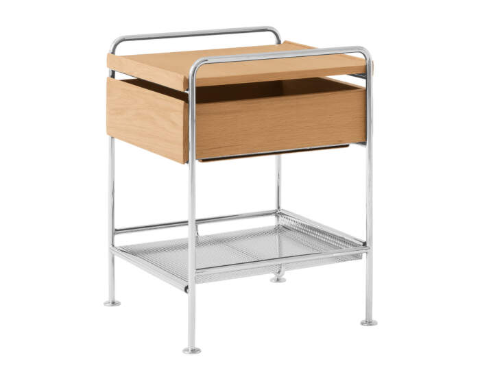 Odkládací stolek Alima NDS3, chrome / oak