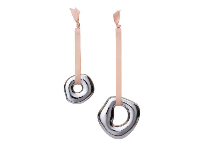 Vánoční baňky Orrith Ornaments set 2ks, silver