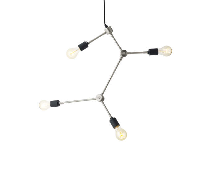 Lustr Franklin Chandelier, brushed steel