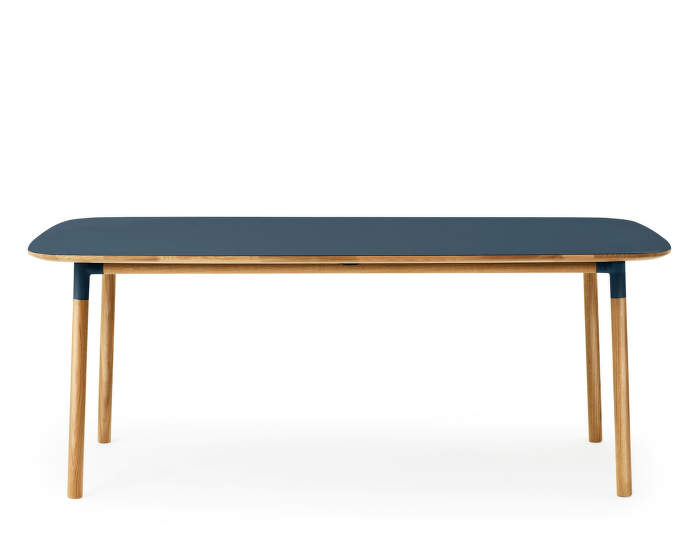 Stůl Form 95x200 cm, modrá/dub
