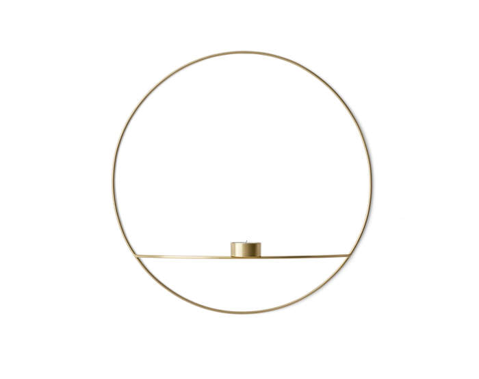 Nástěnný svícen POV Circle Tealight Candleholder L, brass