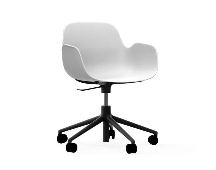 Židle Form Armchair Swivel 5W Gaslift Black Alu, white