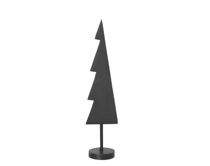 Vánoční dekorace Winterland Black Brass Tree, Outline