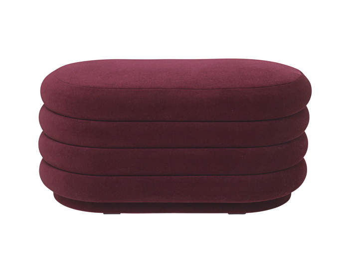 Pouf Oval medium, bordeaux