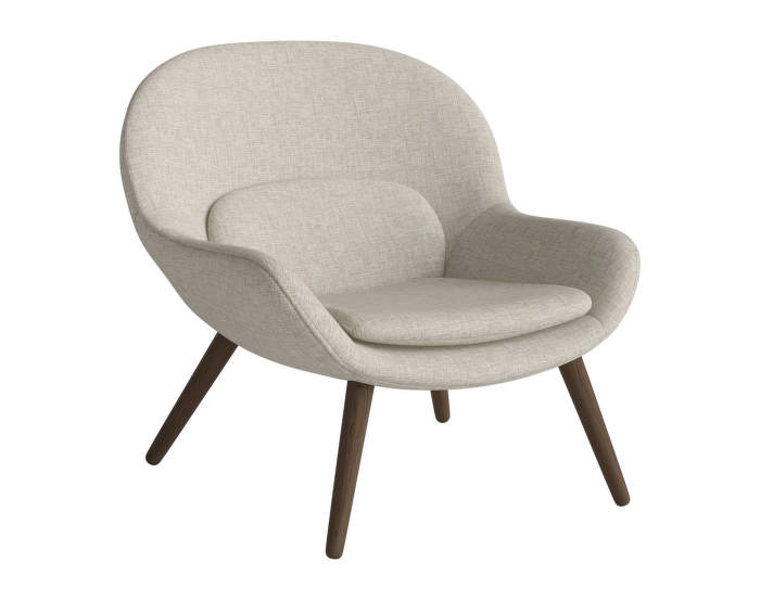 Philippa Armchair, Nantes-Farbic, Light Beige, Smoked Oak