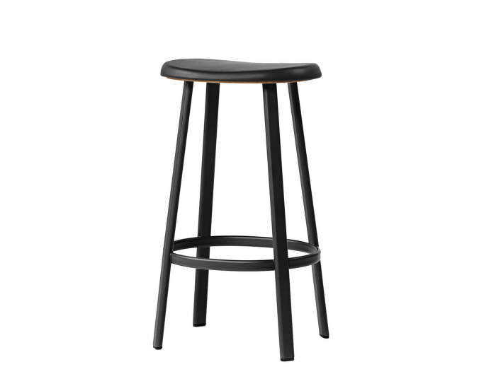 Anno Stool H75, black / black leather