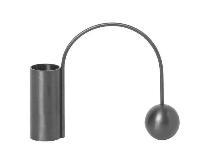 Balance Candle Holder, black brass