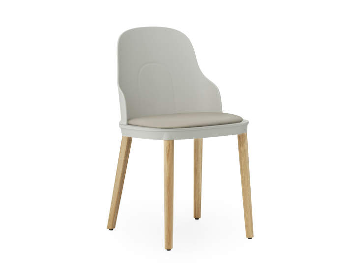 Allez Chair Oak/Leather, warm grey