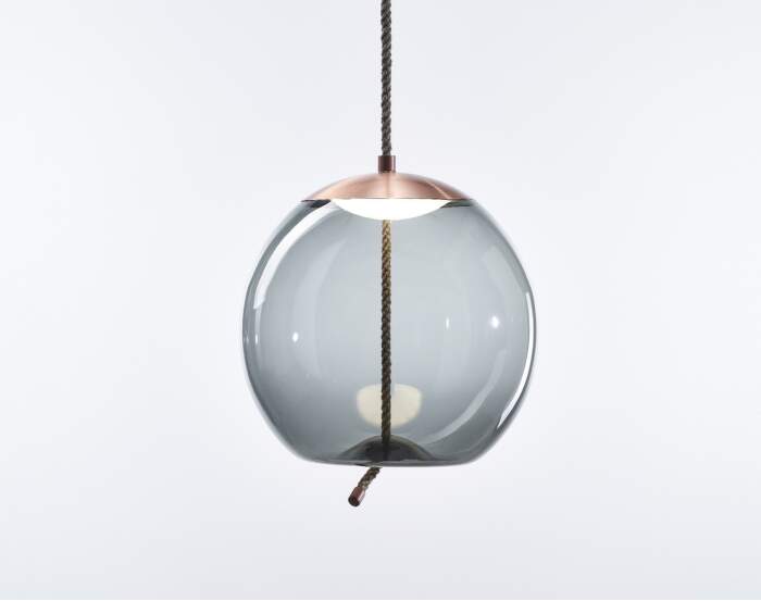 Svítidlo Knot Small Sfera PC1035 Lamp, grey / copper