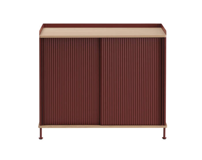 Komoda Enfold Sideboard 100x85, oak/deep red