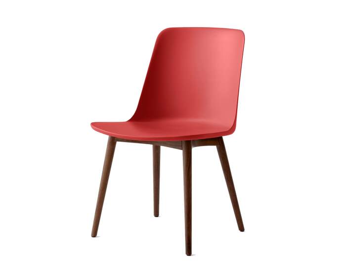 zidle-Rely HW71 Chair, walnut/vermillion red