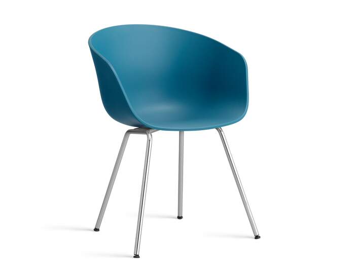 zidle-AAC 26 Chair Chromed Steel, azure blue