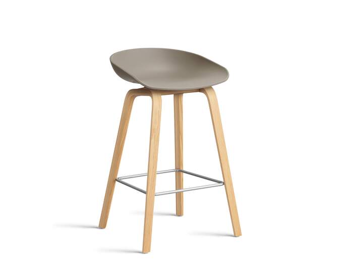 stolicka-AAS 32 Bar Stool Low Oak, khaki