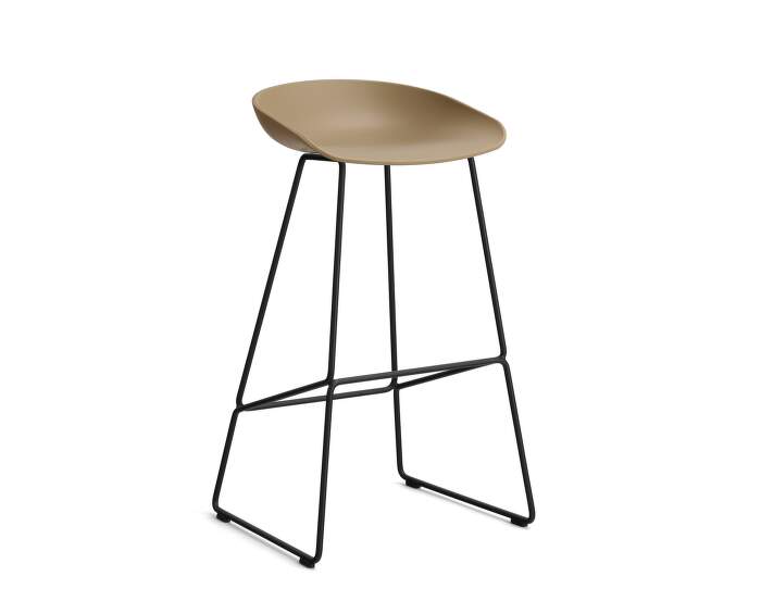 stolicka-AAS 38 Bar Stool High Black Steel, clay