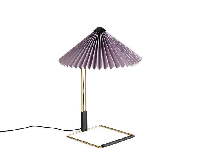 lampa-Matin 300 Table Lamp, polished brass / lavender