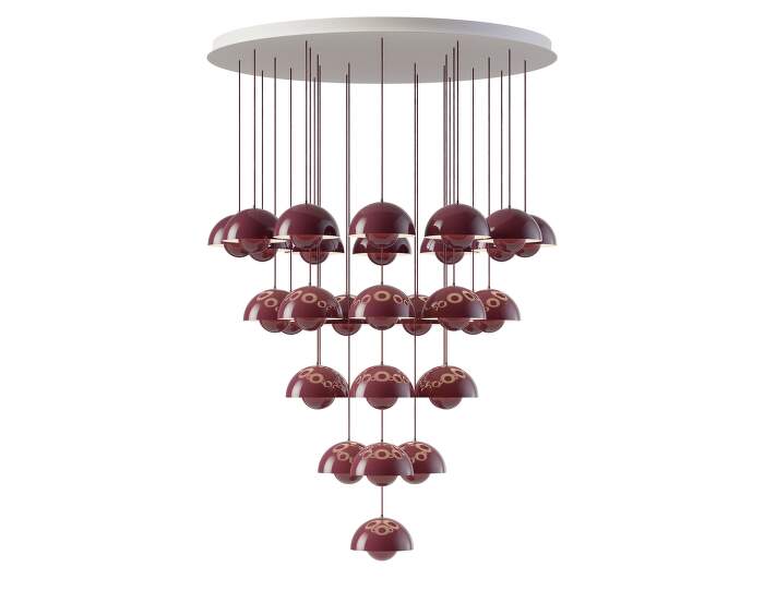 lustr-Flowerpot Chandelier VP10 31, dark plum