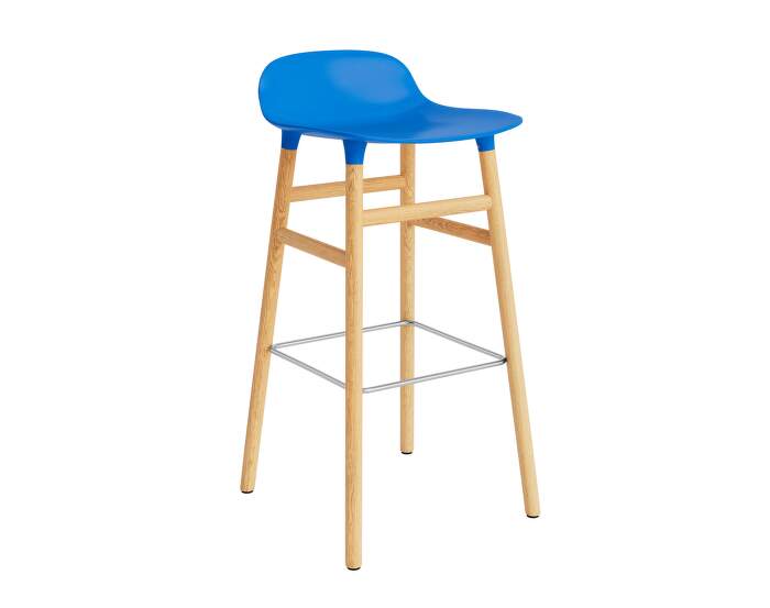 stolicka-Form Bar Chair 75 cm Oak, bright blue