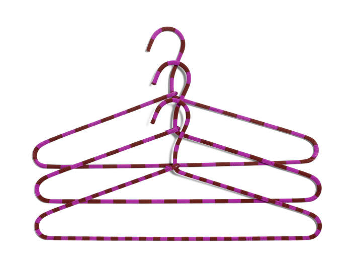 Ramínko Cord Hanger Stripe, fuchsia, set 3ks