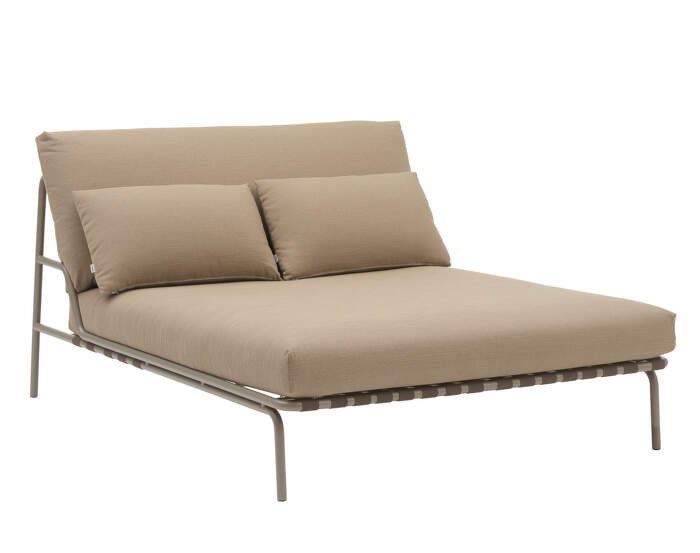 Lehátko Settle Lounge Bed bez područek, Ribbed Weave 5/taupe