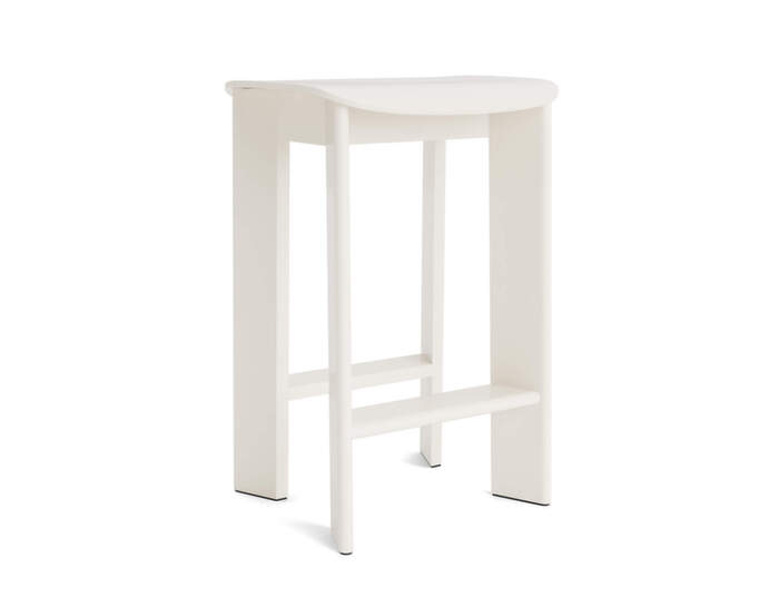 Barová stolička Chisel 30 H65, cream white lacquered beech