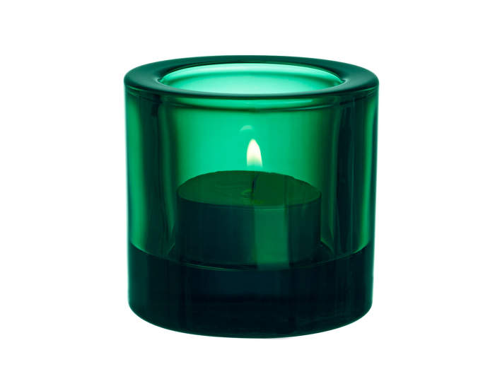 Svícen na čajovou svíčku Kivi, emerald