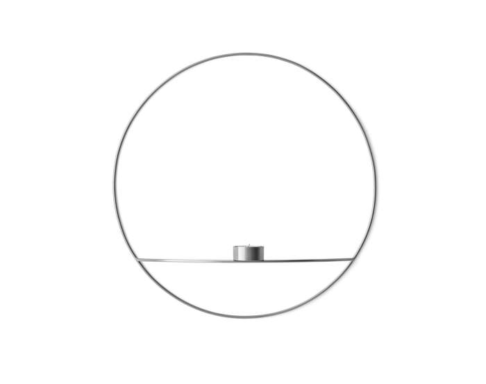 Nástěnný svícen POV Circle Tealight Candleholder L, silver