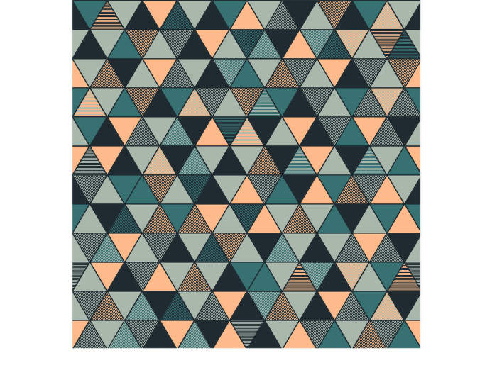 Tapeta Triangular, blue, green