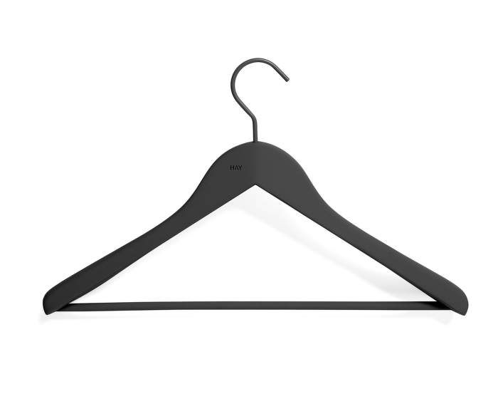Soft Coat Hanger Black, set 4ks