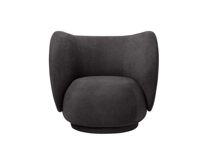 Lounge-chair-Rico-boucle-warm-dark-grey
