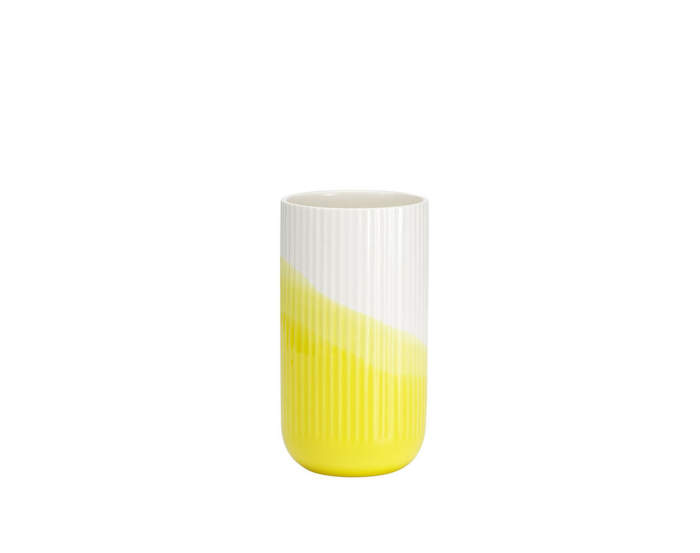 Herringbone-vase-ribbed-yellow