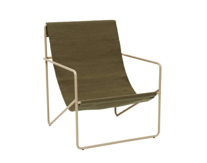 Desert Lounge Chair, cashmere/olive