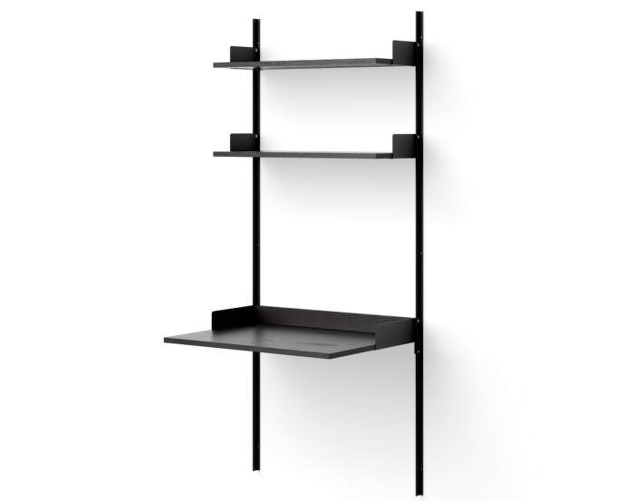 Policová sestava Study Shelf, black ash/black