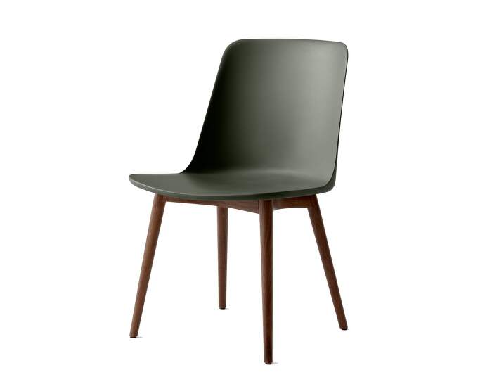 zidle-Rely HW71 Chair, walnut/bronze green
