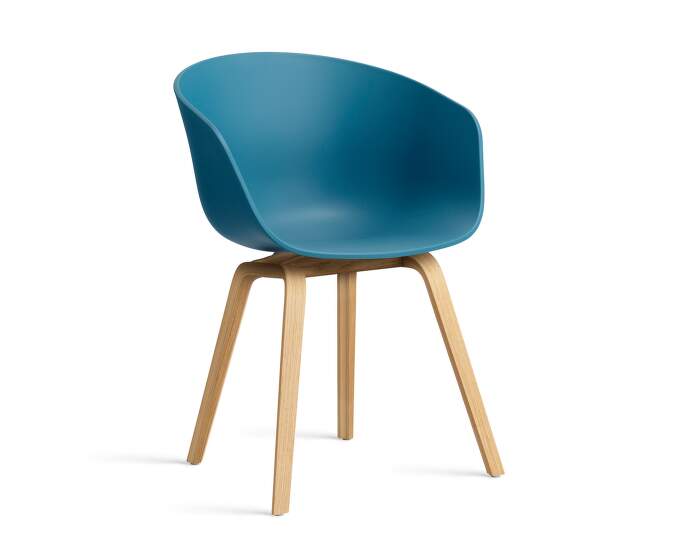 zidle-AAC 22 Chair Oak, azure blue