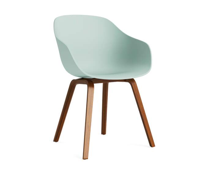 zidle-AAC 222 Chair Walnut, dusty mint