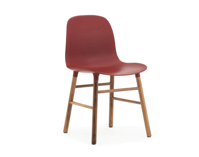 Židle Form, červená/ořech
